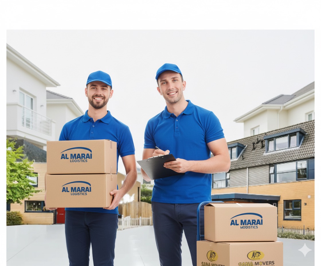 Al Marai Movers Team with Boxes